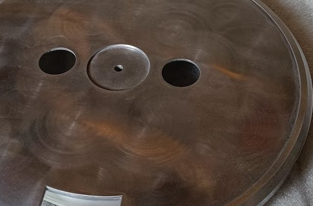 Polished turntable platter