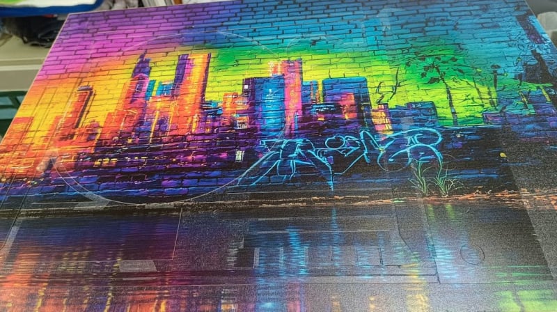 Printed plinth cover